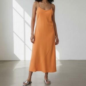 AYR‎ Ten Outta Ten Dress Midi Silk Slip Cara Cara Orange size Small
